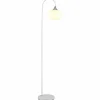 Luminaires Globo Lighting Maxy Lampadaire Chrome, Blanc, 1 lumière* Lampes En Verre