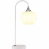 Luminaires Globo Lighting Maxy Lampe à poser Chrome, Blanc, 1 lumière* Lampes En Verre