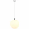 Luminaires Globo Lighting Maxy Suspension Chrome, Blanc, 1 lumière* Lampes En Verre