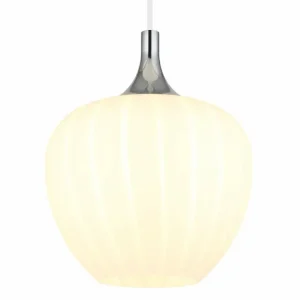 Luminaires Globo Lighting Maxy Suspension Chrome, Blanc, 1 lumière* Lampes En Verre