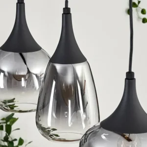 hofstein Maynal Suspension, Boule lumineuse, Suspension Clair, Fumé, 3 lumières* Lampes Modernes