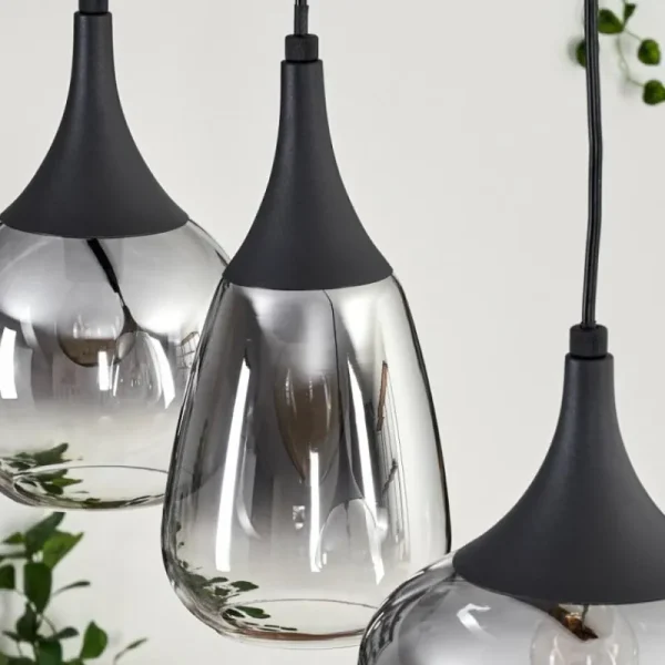 hofstein Maynal Suspension, Boule lumineuse, Suspension Clair, Fumé, 3 lumières* Lampes Modernes