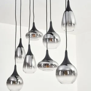 hofstein Maynal Suspension, Boule lumineuse, Suspension Clair, Fumé, 8 lumières* Lampes Modernes