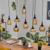 hofstein Maynal Suspension Noir, 8 lumières* Lampes En Verre