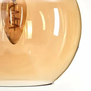 hofstein Maynal Suspension Noir, 8 lumières* Lampes En Verre
