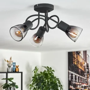 hofstein Medelim Plafonnier Clair, Fumé, 3 lumières* Lampes Modernes