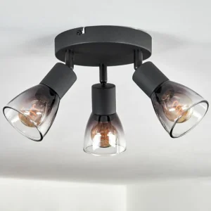 hofstein Medelim Plafonnier Clair, Fumé, 3 lumières* Lampes Modernes