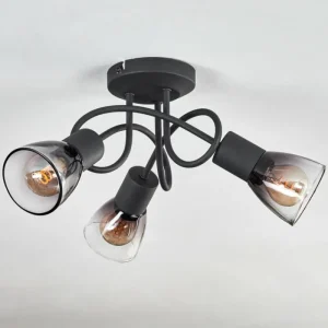 hofstein Medelim Plafonnier Clair, Fumé, 3 lumières* Lampes Modernes