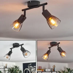 hofstein Medelim Plafonnier Noir, 2 lumières* Lampes Modernes