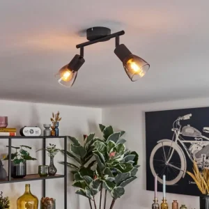 hofstein Medelim Plafonnier Noir, 2 lumières* Lampes Modernes