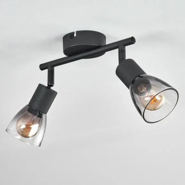 hofstein Medelim Plafonnier Noir, 2 lumières* Lampes Modernes