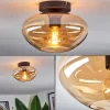 hofstein Mertola Plafonnier Ambre, 1 lumière* Lampes En Verre