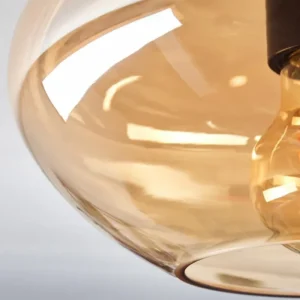 hofstein Mertola Plafonnier Ambre, 1 lumière* Lampes En Verre