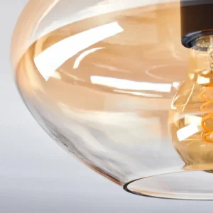 hofstein Mertola Plafonnier Ambre, Clair, 1 lumière* Lampes En Verre