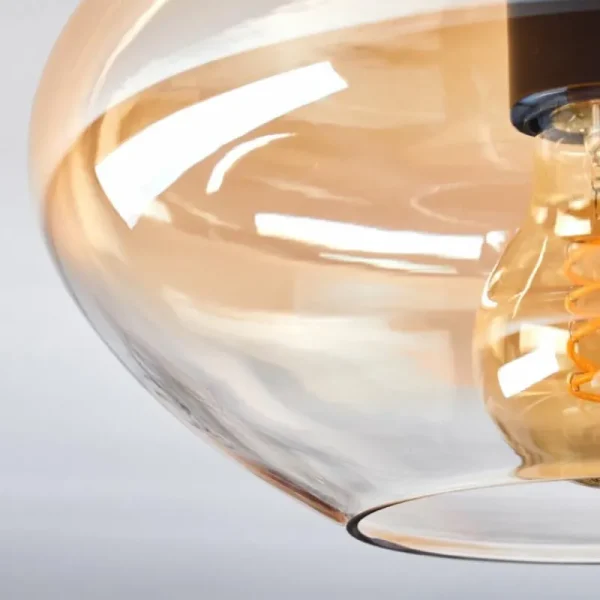 hofstein Mertola Plafonnier Ambre, Clair, 1 lumière* Lampes En Verre