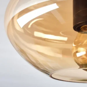 hofstein Mertola Plafonnier Ambre, 1 lumière* Lampes En Verre