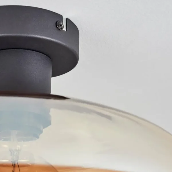 hofstein Mertola Plafonnier Ambre, Clair, 1 lumière* Lampes En Verre