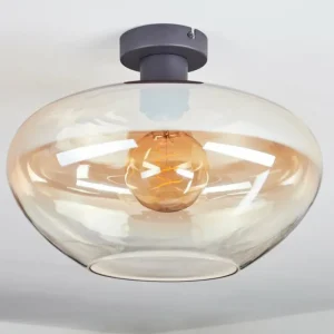 hofstein Mertola Plafonnier Ambre, Clair, 1 lumière* Lampes En Verre