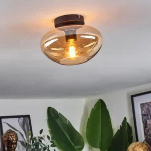 hofstein Mertola Plafonnier Ambre, 1 lumière* Lampes En Verre