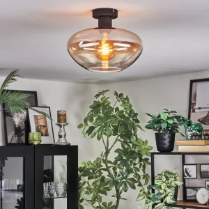 hofstein Mertola Plafonnier Ambre, Clair, 1 lumière* Lampes En Verre