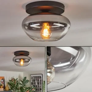 hofstein Mertola Plafonnier, Boule lumineuse Clair, Fumé, 1 lumière* Lampes Modernes