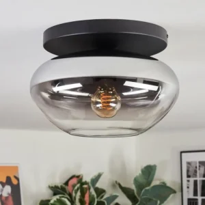 hofstein Mertola Plafonnier, Boule lumineuse Clair, Fumé, 1 lumière* Lampes Modernes
