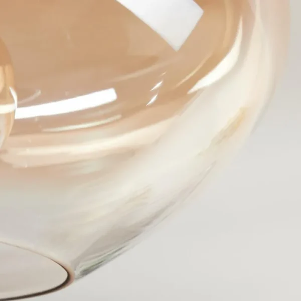 hofstein Mertola Plafonnier, Boule lumineuse Ambre, Clair, 1 lumière* Lampes En Verre