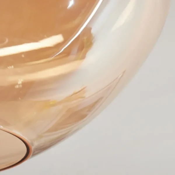 hofstein Mertola Plafonnier, Boule lumineuse Ambre, 1 lumière* Lampes En Verre