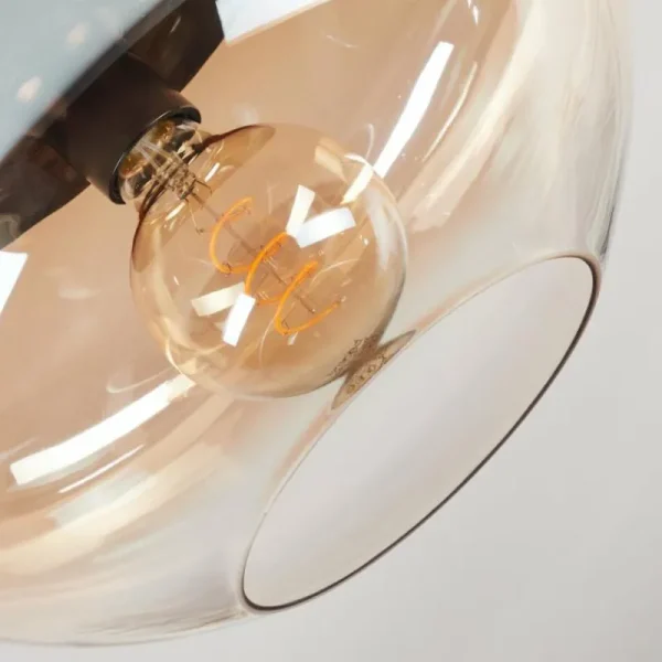 hofstein Mertola Plafonnier, Boule lumineuse Ambre, Clair, 1 lumière* Lampes En Verre