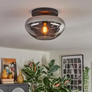 hofstein Mertola Plafonnier, Boule lumineuse Fumé, 1 lumière* Lampes Modernes