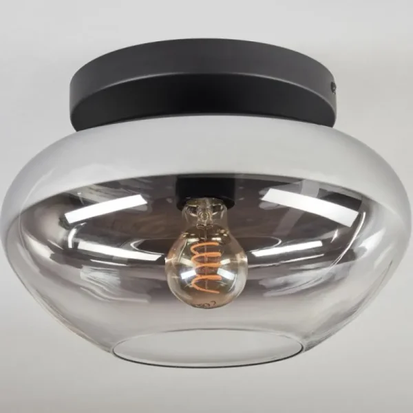 hofstein Mertola Plafonnier, Boule lumineuse Clair, Fumé, 1 lumière* Lampes Modernes
