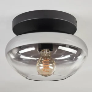hofstein Mertola Plafonnier, Boule lumineuse Clair, Fumé, 1 lumière* Lampes Modernes