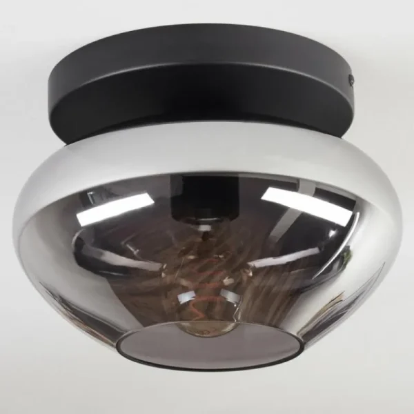 hofstein Mertola Plafonnier, Boule lumineuse Fumé, 1 lumière* Lampes Modernes