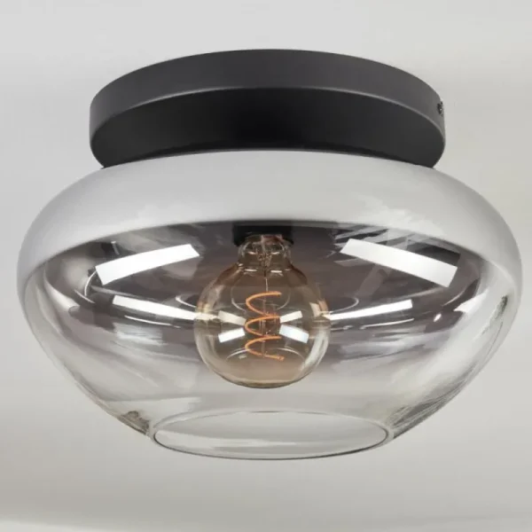 hofstein Mertola Plafonnier, Boule lumineuse Clair, Fumé, 1 lumière* Lampes Modernes