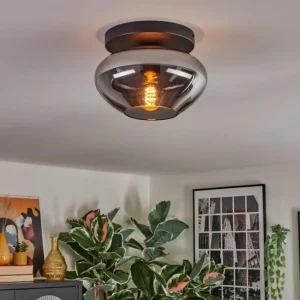 hofstein Mertola Plafonnier, Boule lumineuse Fumé, 1 lumière* Lampes Modernes