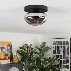 hofstein Mertola Plafonnier, Boule lumineuse Fumé, 1 lumière* Lampes Modernes