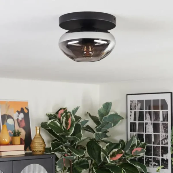 hofstein Mertola Plafonnier, Boule lumineuse Fumé, 1 lumière* Lampes Modernes
