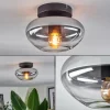 hofstein Mertola Plafonnier Chrome, Fumé, 1 lumière* Lampes Modernes