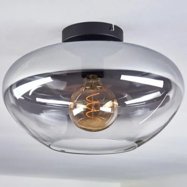 hofstein Mertola Plafonnier Clair, Fumé, 1 lumière* Lampes Modernes