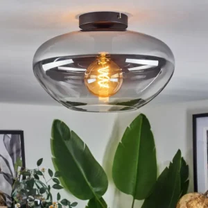 hofstein Mertola Plafonnier Clair, Fumé, 1 lumière* Lampes Modernes
