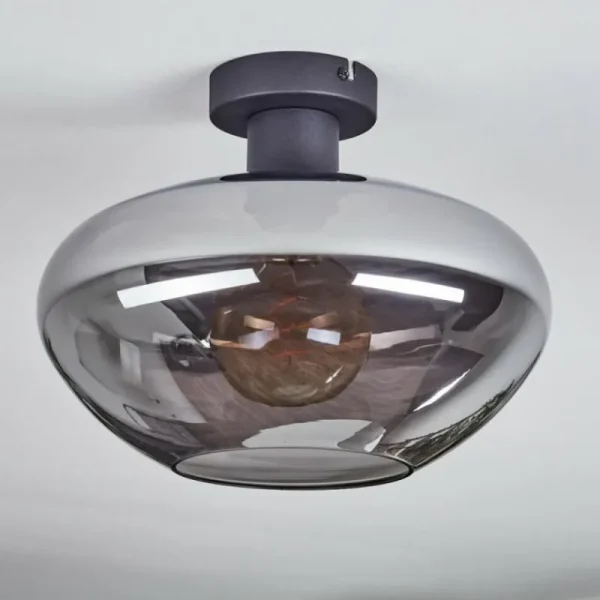 hofstein Mertola Plafonnier Fumé, 1 lumière* Lampes Modernes