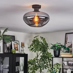 hofstein Mertola Plafonnier Fumé, 1 lumière* Lampes Modernes