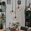 hofstein Mertola Suspension, Boule lumineuse Noir, 3 lumières* Lampes En Verre
