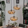 hofstein Mertola Suspension, Boule lumineuse Noir, 3 lumières* Lampes En Verre