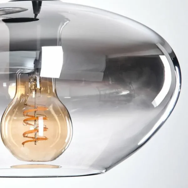 hofstein Mertola Suspension, Boule lumineuse Noir, 3 lumières* Lampes Modernes