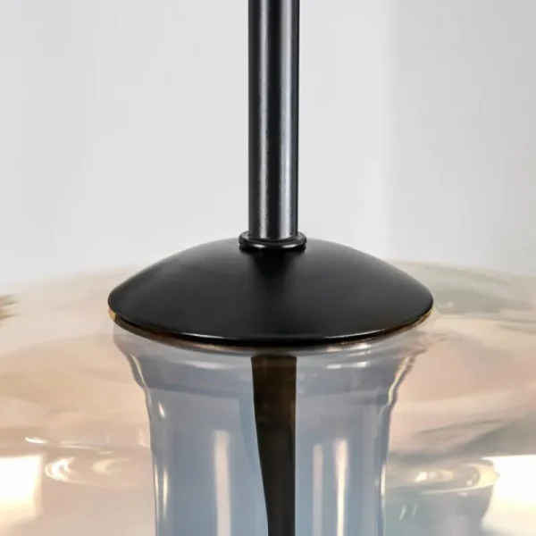 hofstein Mertola Suspension, Boule lumineuse Noir, 3 lumières* Lampes En Verre