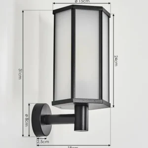 hofstein Monfanim Lampe murale d´extérieur Noir, 1 lumière* Lampes Modernes