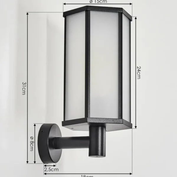 hofstein Monfanim Lampe murale d´extérieur Noir, 1 lumière* Lampes Modernes