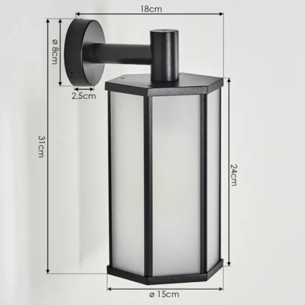hofstein Monfanim Lampe murale d´extérieur Noir, 1 lumière* Lampes Modernes