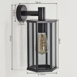 hofstein Monfanim Lampe murale d´extérieur Noir, 1 lumière* Lampes Modernes